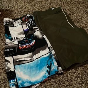 2 pairs of swim trunks